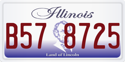 IL license plate B578725