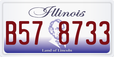 IL license plate B578733