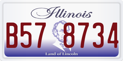 IL license plate B578734