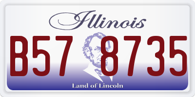 IL license plate B578735