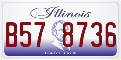 IL license plate B578736