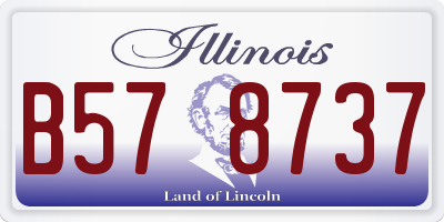 IL license plate B578737