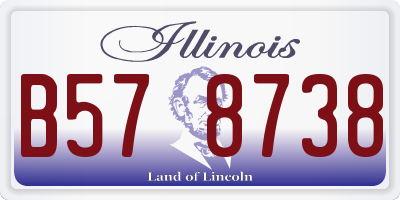 IL license plate B578738