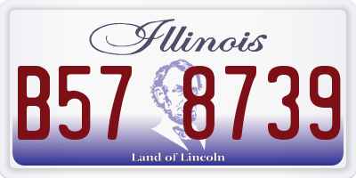 IL license plate B578739