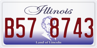 IL license plate B578743