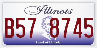 IL license plate B578745