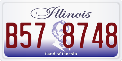 IL license plate B578748