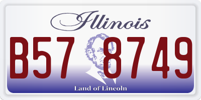 IL license plate B578749