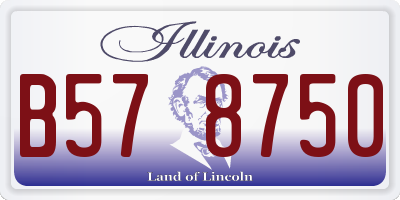 IL license plate B578750