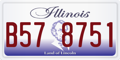IL license plate B578751