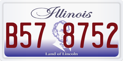 IL license plate B578752