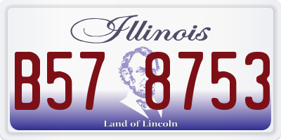 IL license plate B578753