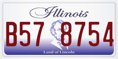 IL license plate B578754