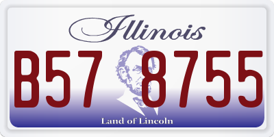 IL license plate B578755