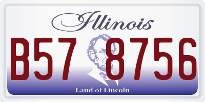 IL license plate B578756