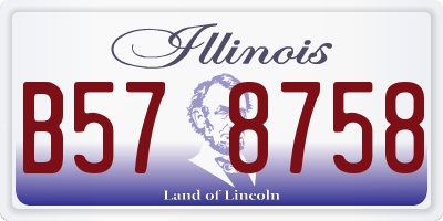 IL license plate B578758