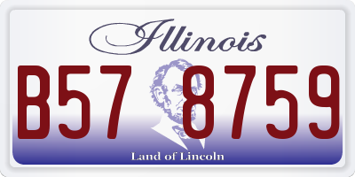 IL license plate B578759
