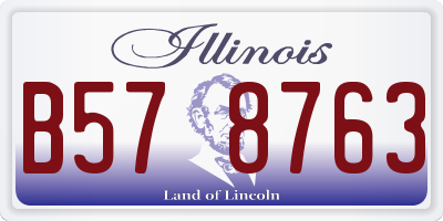 IL license plate B578763
