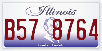 IL license plate B578764