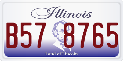 IL license plate B578765
