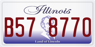 IL license plate B578770