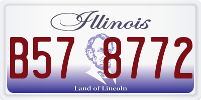 IL license plate B578772