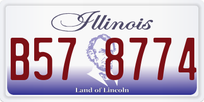 IL license plate B578774