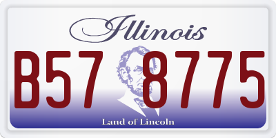 IL license plate B578775
