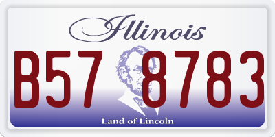 IL license plate B578783
