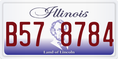 IL license plate B578784