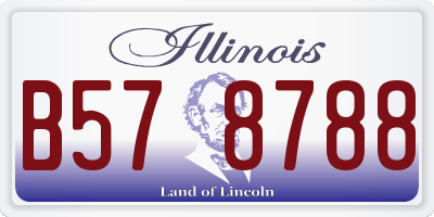 IL license plate B578788