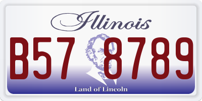 IL license plate B578789