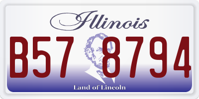 IL license plate B578794