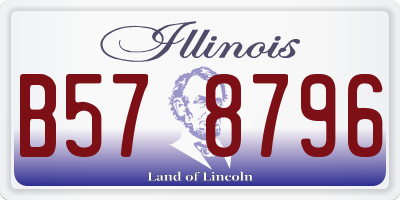 IL license plate B578796