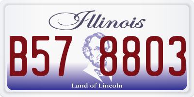 IL license plate B578803
