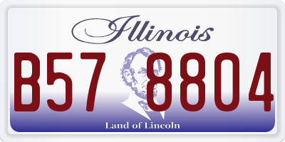 IL license plate B578804