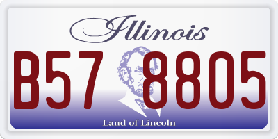 IL license plate B578805