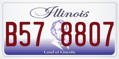 IL license plate B578807