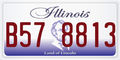 IL license plate B578813