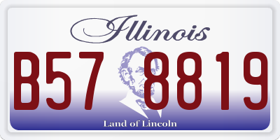 IL license plate B578819