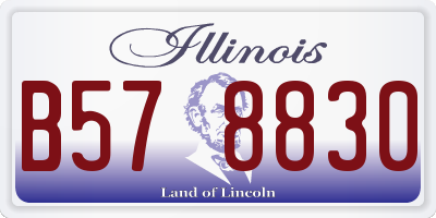 IL license plate B578830