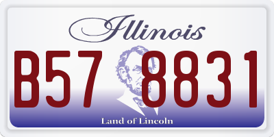 IL license plate B578831