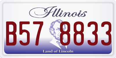 IL license plate B578833