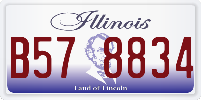 IL license plate B578834