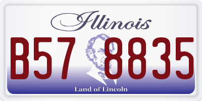 IL license plate B578835