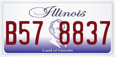IL license plate B578837