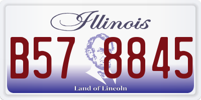 IL license plate B578845