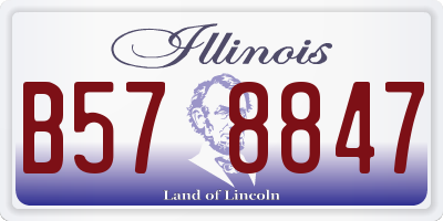IL license plate B578847