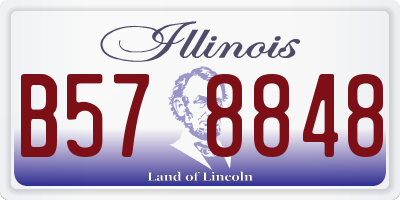 IL license plate B578848