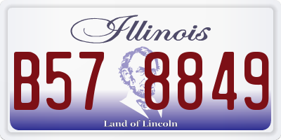 IL license plate B578849